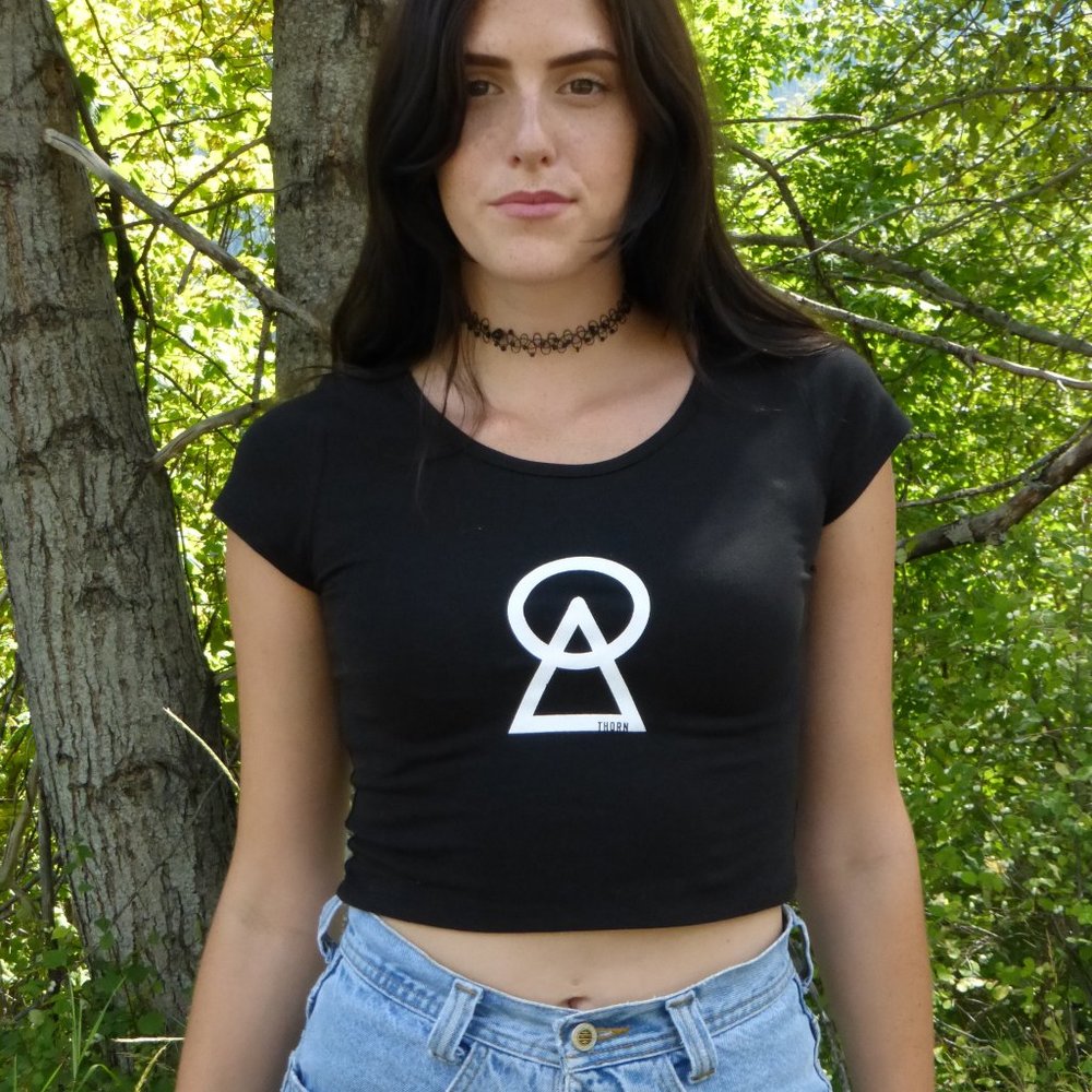 Organic Cotton Crop Top - Thorn Clothing Co. - Black - NWT